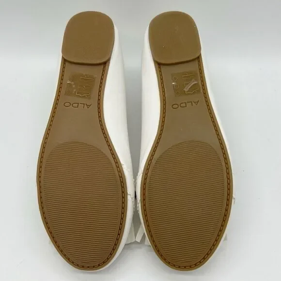 Aldo Women's Flats White Tassels Ballerina Shoes Size 7.5 - Picture 7 of 10